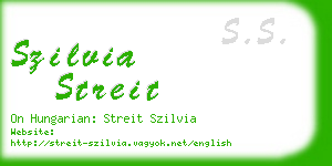 szilvia streit business card